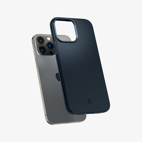 ACS03674 - iPhone 13 Pro Max Case Thin Fit in black showing the back